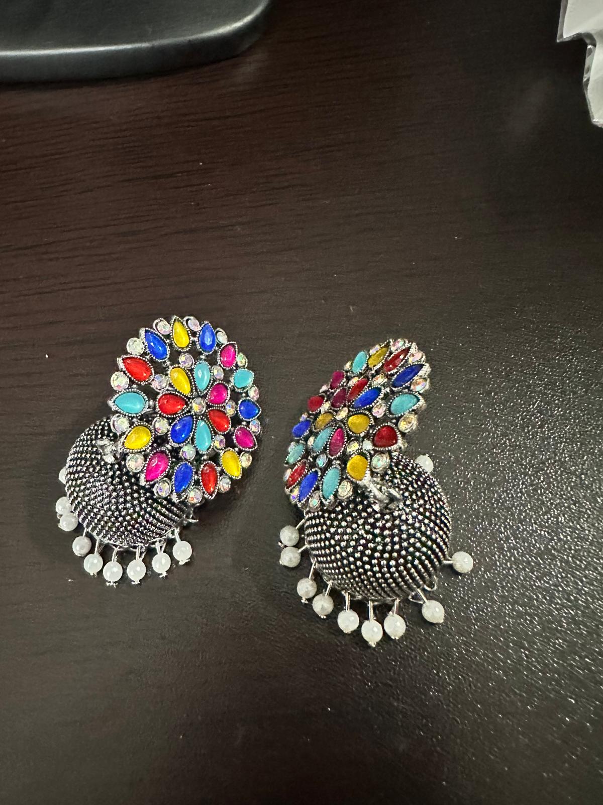 Beautiful Jhumka Colorful Earrings