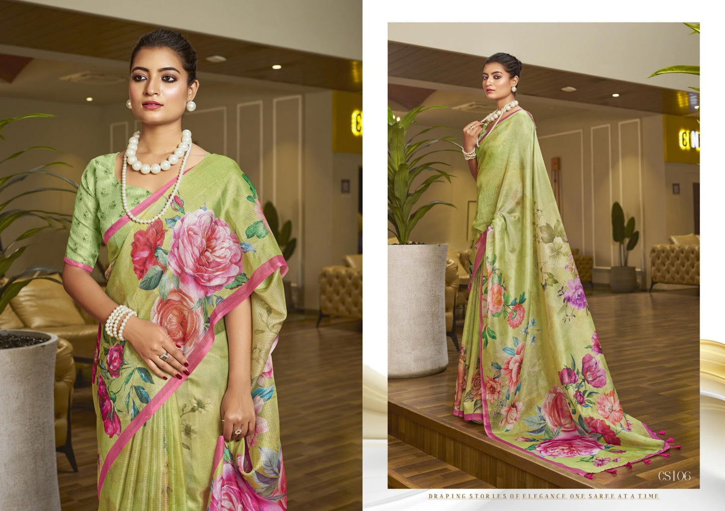 CUBIC SILK WEIGHTLESS SOFT COTTON SAREES WITH RUNNING BLOUSE