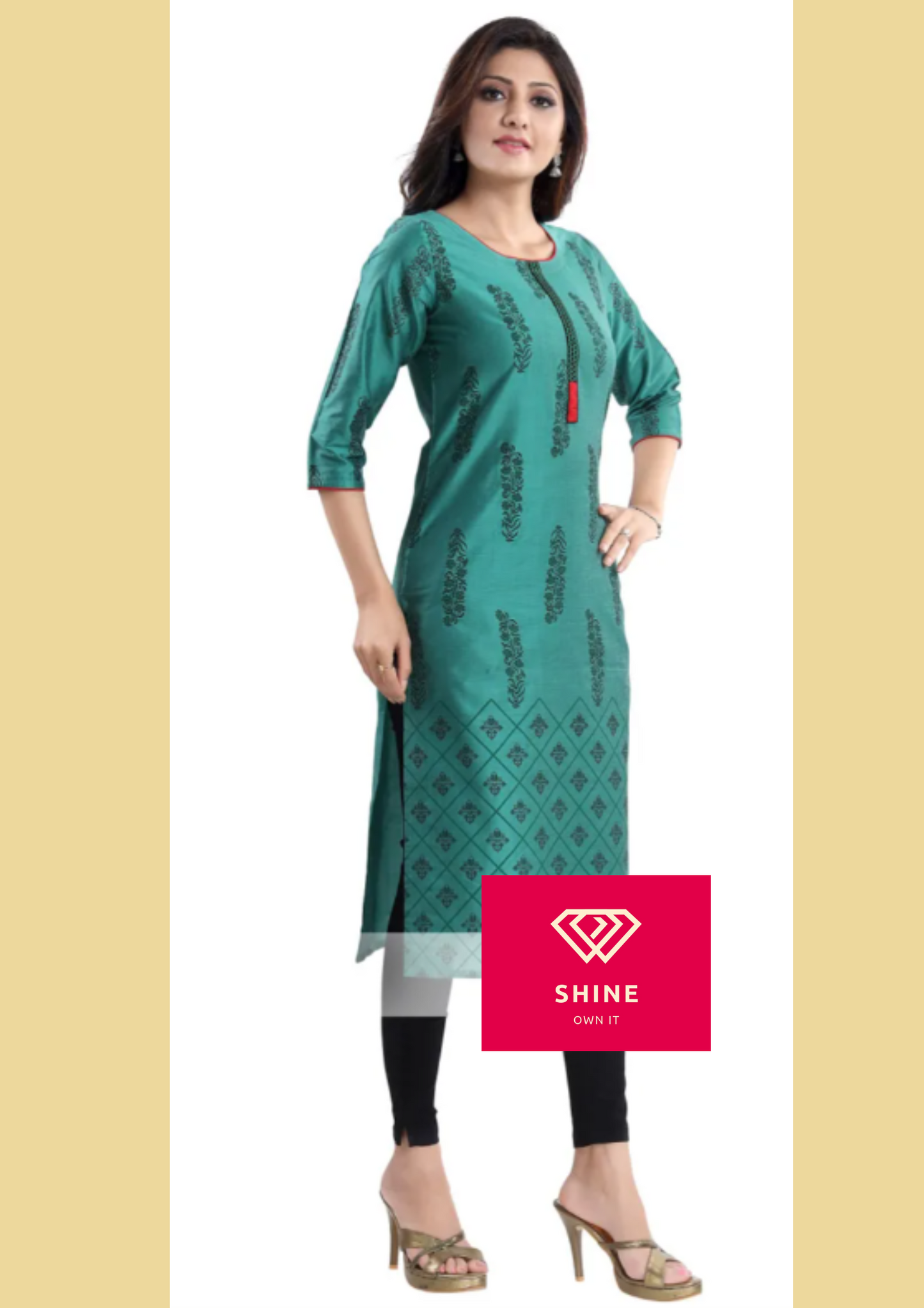 Rama Green Cotton Silk Tunic for Women