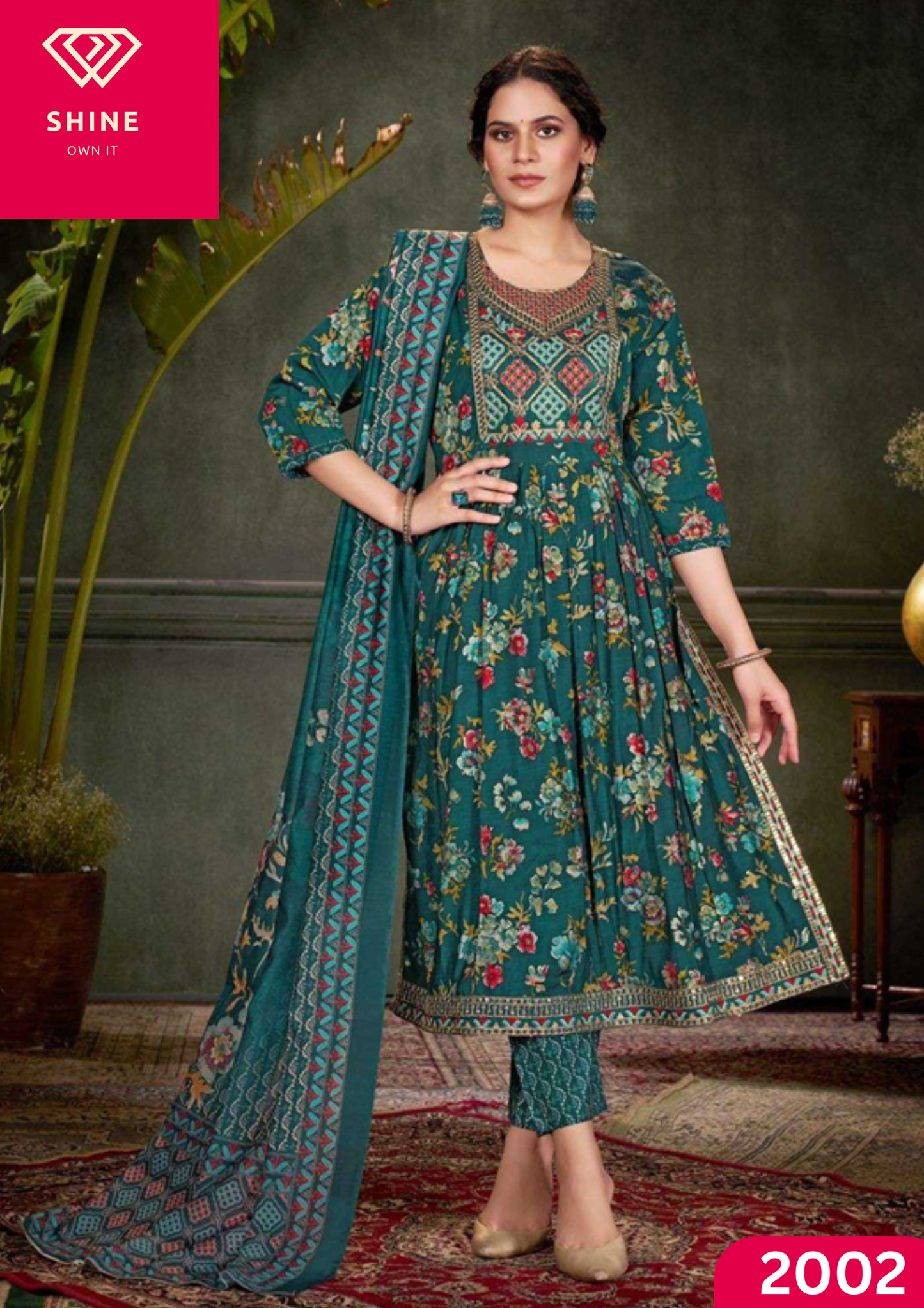 Muslin Print Nayra Cut Fully Stitch Salwar Kameez