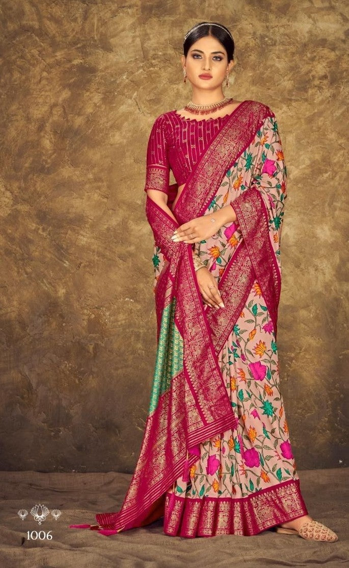 Trending Nylon Dola Silk Sarees