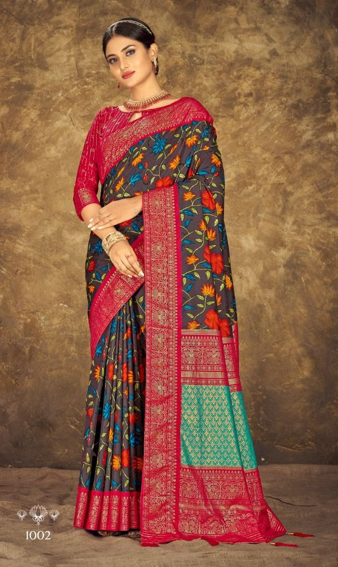 Trending Nylon Dola Silk Sarees