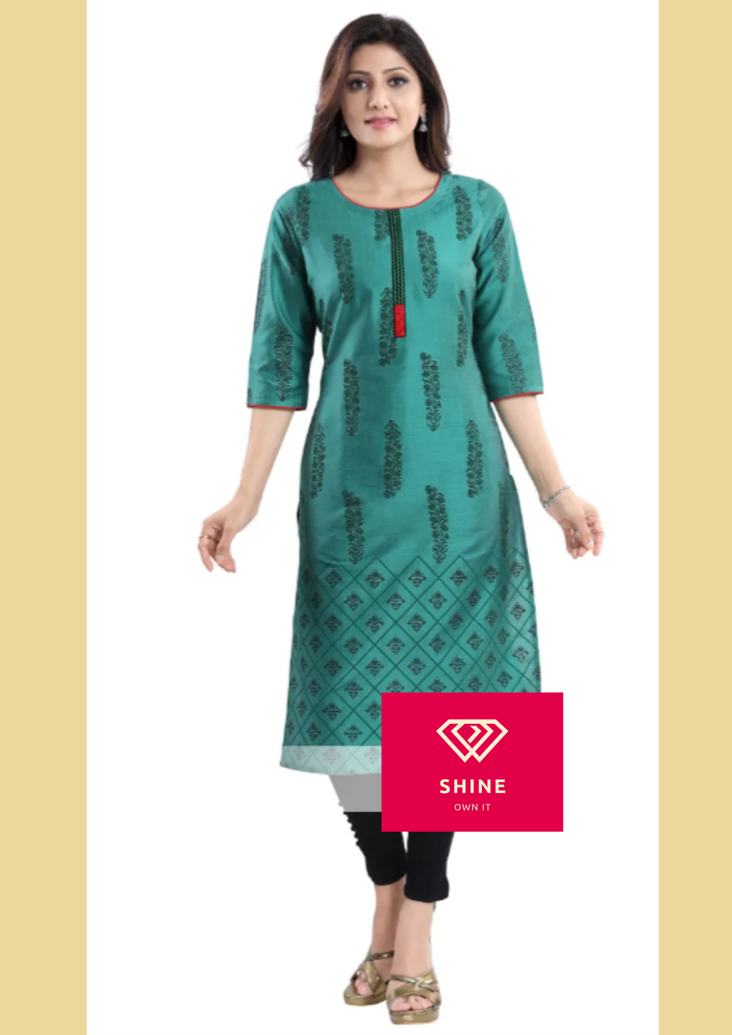 Rama Green Cotton Silk Tunic for Women