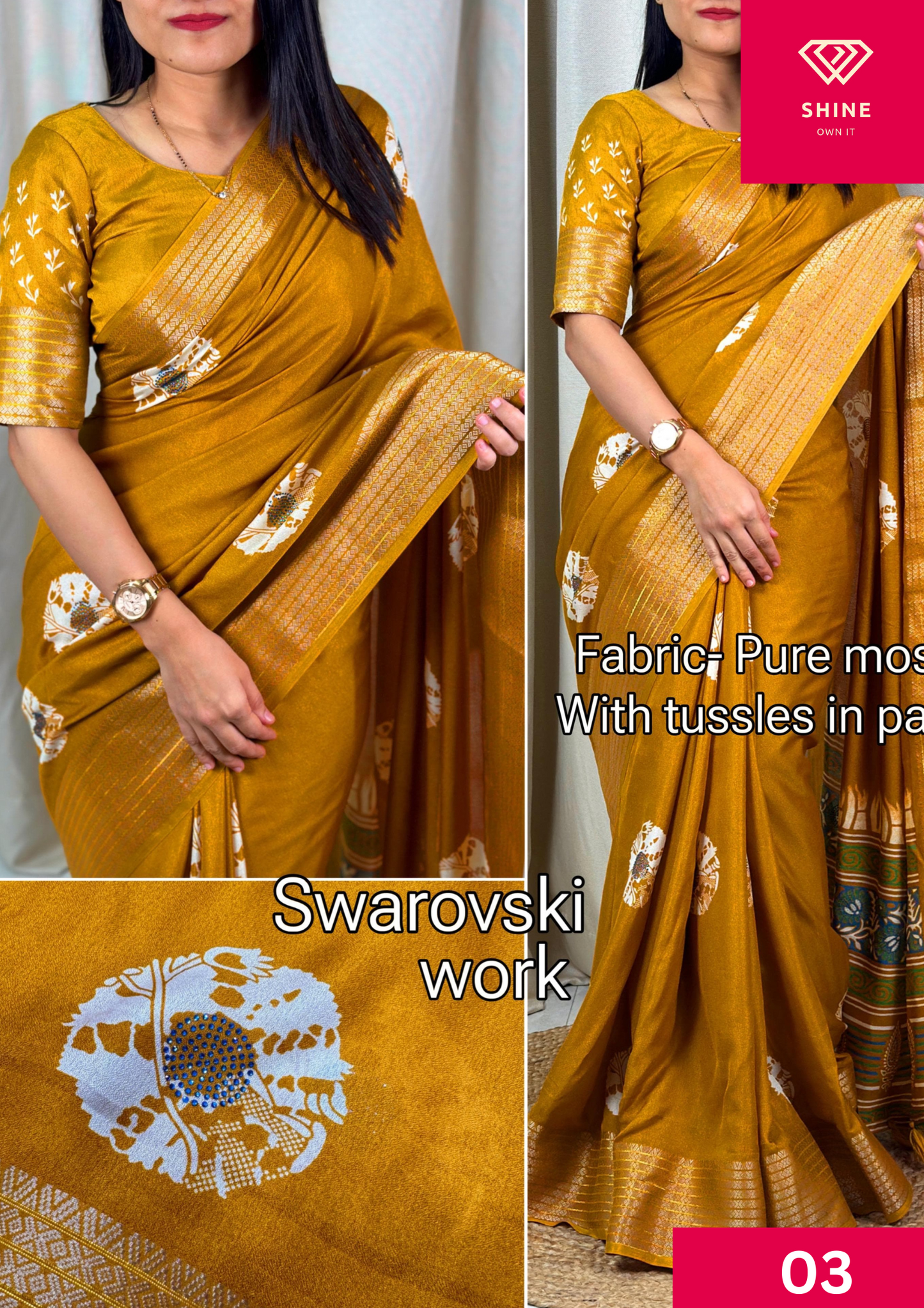 Elegant Kundan Saree