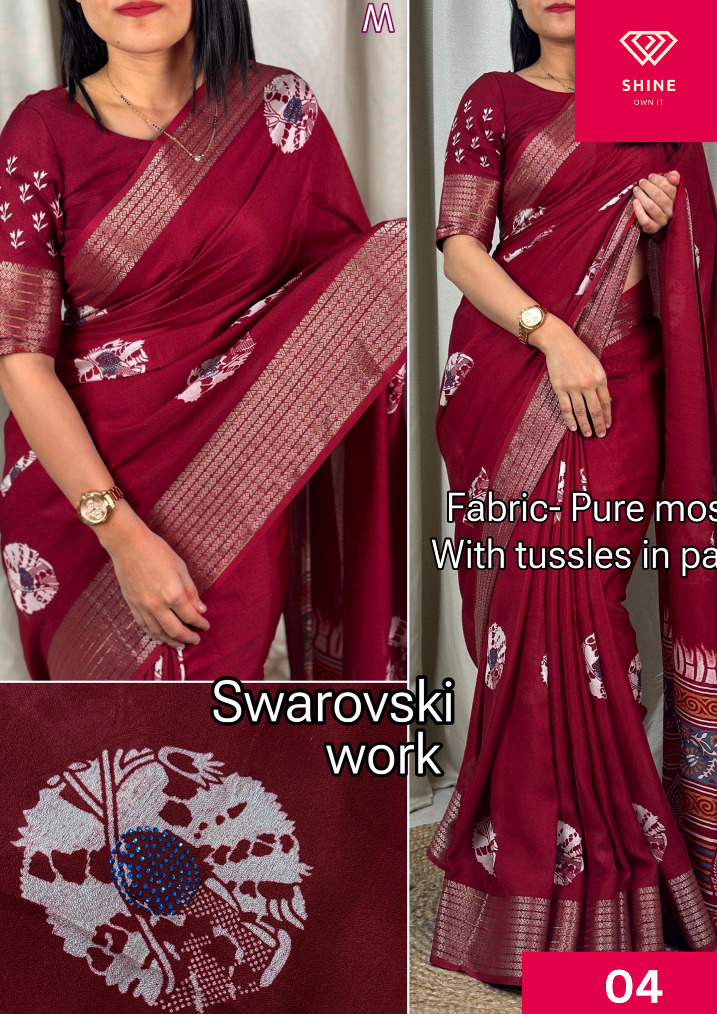 Elegant Kundan Saree