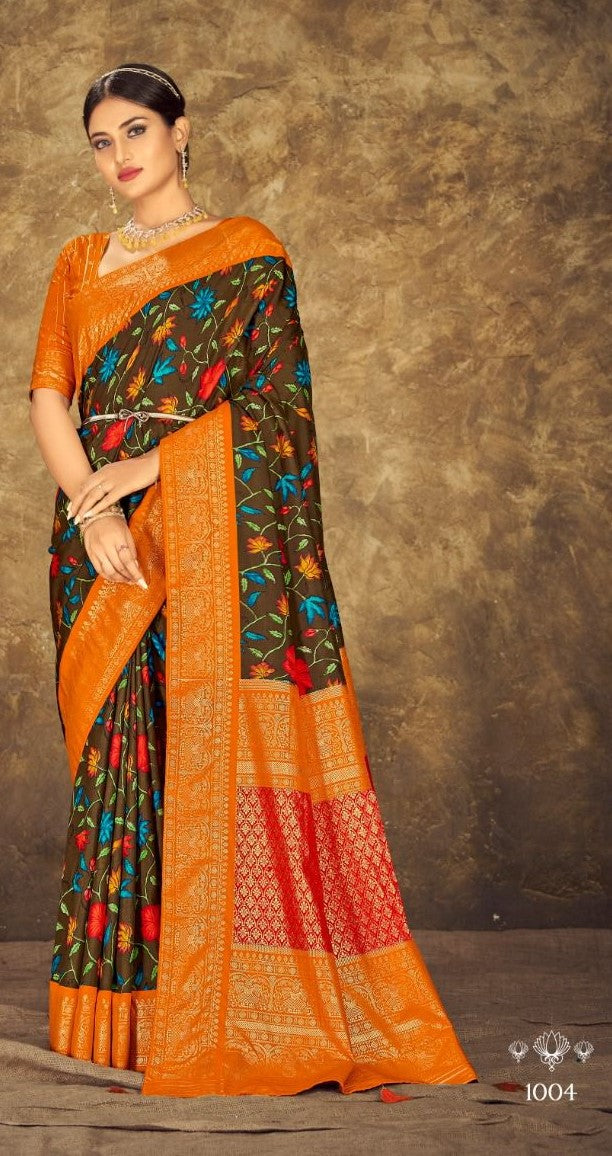 Trending Nylon Dola Silk Sarees