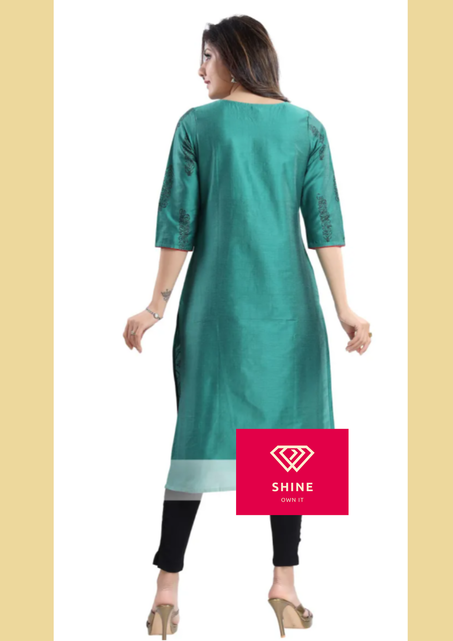 Rama Green Cotton Silk Tunic for Women