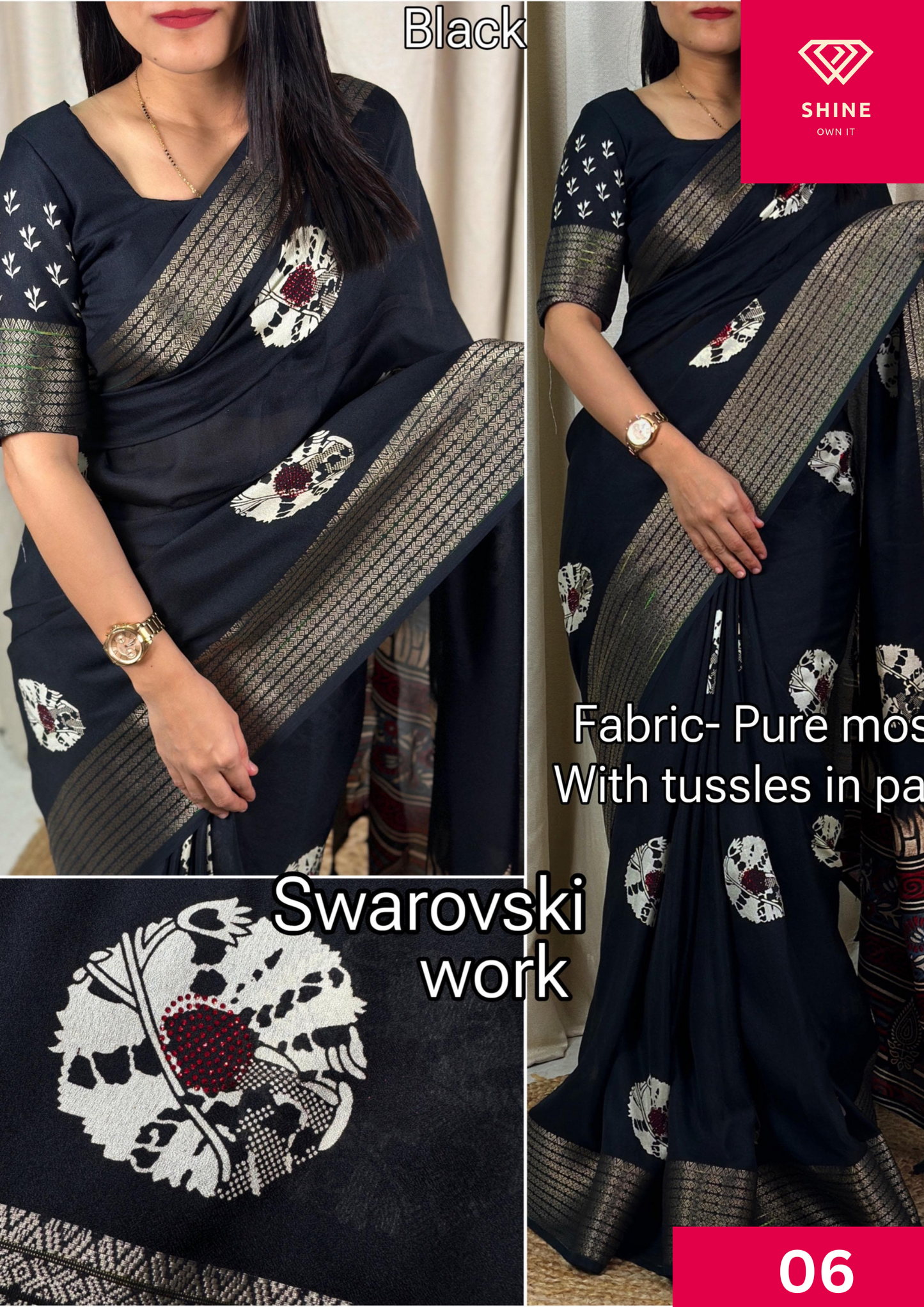 Elegant Kundan Saree