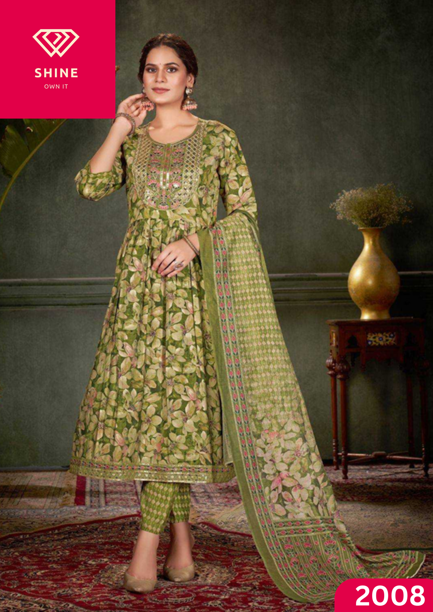 Muslin Print Nayra Cut Fully Stitch Salwar Kameez