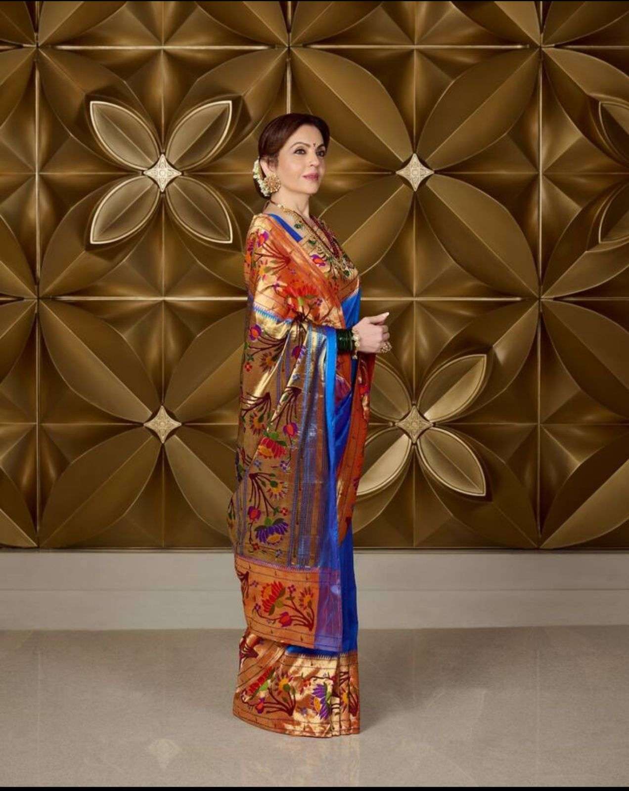 BEUTIFUL ROYAL BLUE SHADES PAITHANI SAREE (NEETA AMBANI STYLE)