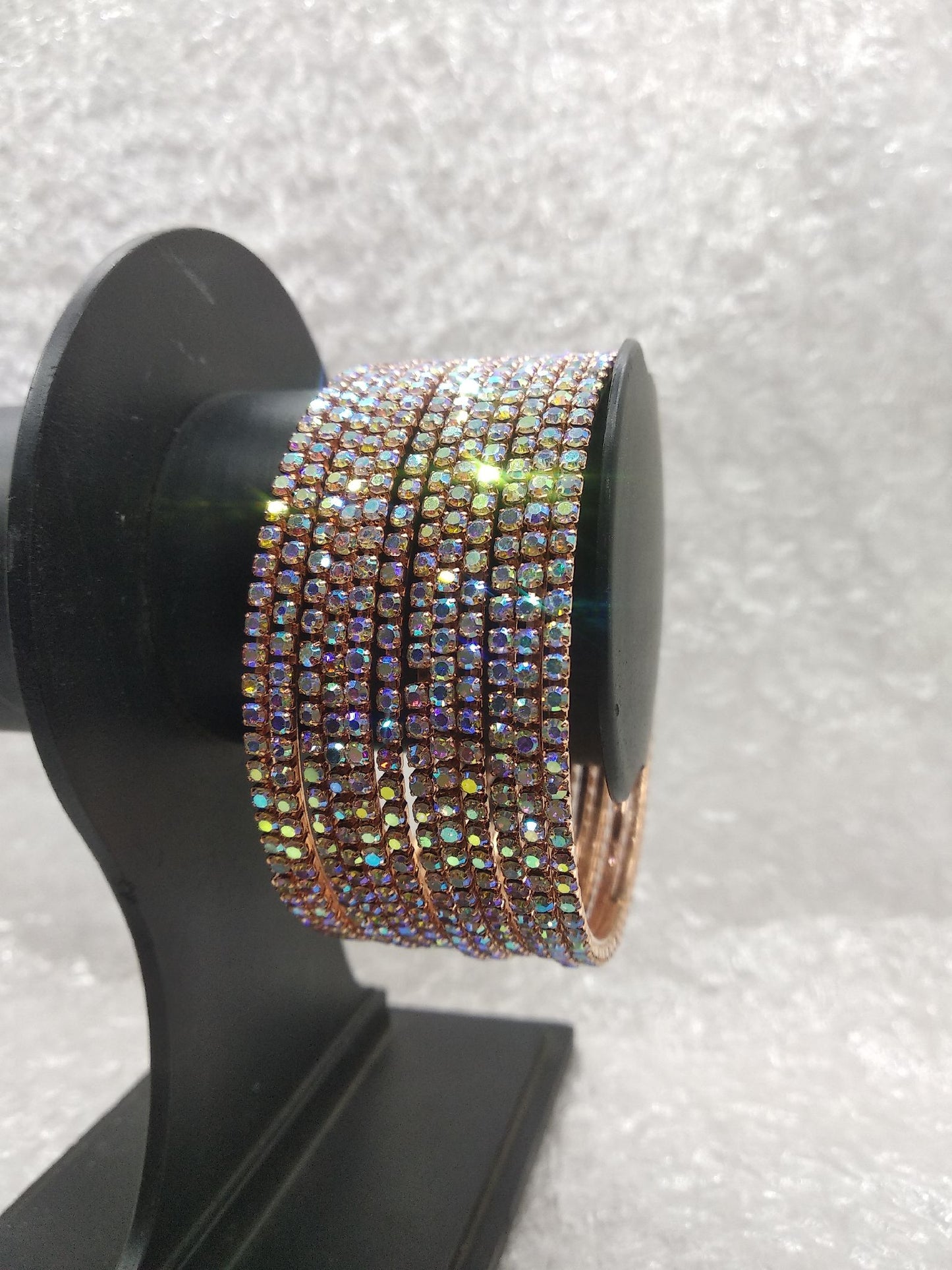 12PCS RAINBOW BANGLES FOR WOMEN AND GIRLS IN ROSE