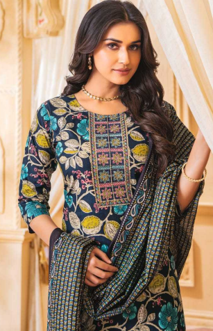 Pure Cotton Printed Kurti with neck embroidery work